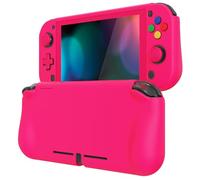 playvital ZealProtect Protective Case for Nintendo Switch Lite, Hard Shell Grip Cover for Nintendo Switch Lite w/Screen Protector & Thumb Grip Caps & Button Caps - Bright Pink