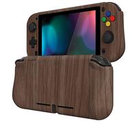 playvital ZealProtect Protective Case for Nintendo Switch Lite, Hard Shell Grip Cover for Nintendo Switch Lite w/Screen Protector & Thumb Grip Caps & Button Caps - Wood Grain