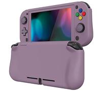 playvital ZealProtect Protective Case for Nintendo Switch Lite, Hard Shell Grip Cover for Nintendo Switch Lite w/Screen Protector & Thumb Grip Caps & Button Caps - Dark Grayish Violet