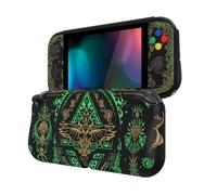 playvital ZealProtect Protective Case for Nintendo Switch Lite, Hard Shell Grip Cover for Nintendo Switch Lite w/Screen Protector & Thumb Grip Caps & Button Caps - Totem of Kingdom