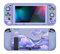 playvital ZealProtect Soft Protective Case for Nintendo Switch, Flexible Cover Protector for Switch with Tempered Glass Screen Protector & Thumb Grips & ABXY Direction Button Caps - Whale in Dream