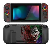 playvital ZealProtect Soft Protective Case for Nintendo Switch, Flexible Cover Protector for Switch with Tempered Glass Screen Protector & Thumb Grips & ABXY Direction Button Caps - Clown Hahaha