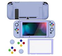 playvital ZealProtect Soft Protective Case for Nintendo Switch, Flexible Cover Protector for Switch with Tempered Glass Screen Protector & Thumb Grip Caps & ABXY Direction Button Caps - Light Violet