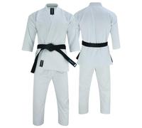 Playwell Adults Karate Premium White Heavy Weight Proffesional Uniform - 14oz (6/190cm)