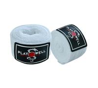Playwell Boxing, MMA, Muay Thai Cotton White Hand Wraps - 5 Meter Long
