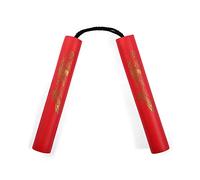 Playwell Childrens 8 Inch Foam Nunchucks With Cord - All Red