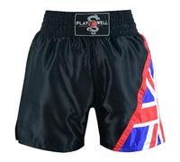 Playwell Childrens Competition Boxing Shorts - Uk Flag Design (Youth Large)