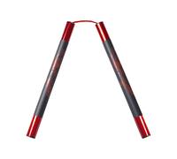 Playwell Competition Deluxe Foam Rubber Speed Training Nunchucks With Cord (Chucks) - 11" - Black/Red