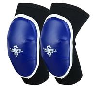 Playwell Deluxe Premium Quality MMA, Muay Thai Thick Padded - Sparring Elbow Pads - Black/Blue (S/M)