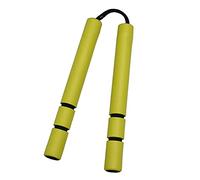 Playwell Foam Rubber Safety Training Nunchucks With Cord - Yellow W/Grips - E129