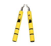 Playwell Foam Rubber Safety Training Nunchucks - Yellow Game of Death