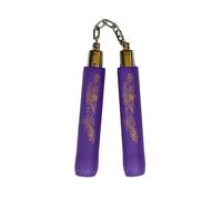 Playwell Girls (Ladies) 8 Inch Foam Nunchucks With Chain - Purple