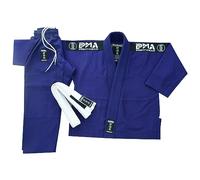 Playwell Kids Navy Blue Pro Elite BJJ GI Uniform, (Comes with Free White Belt) (M2)