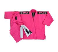 Playwell Kids Pink Pro Girls Elite BJJ GI Uniform, (Comes with Free White Belt) (M0)