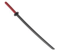 Playwell Martial Arts Black Polypropylene Plastic Training Bokken - 40" - Red Roped Handle
