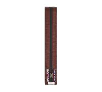 Playwell Martial Arts Cotton Coloured Belt With Black Stripe Grading Belt - (Karate, Judo Taekwondo) (Brown Belt with Black Stripe, 300cm)