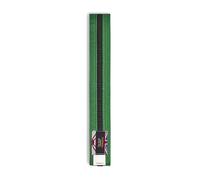 Playwell Martial Arts Cotton Striped Coloured Grading Belt - Green Belt With Black Stripe (250cm)