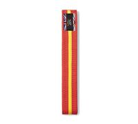 Playwell Martial Arts Cotton Striped Coloured Grading Belt - Orange Belt With Yellow Stripe (300cm)