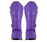 Playwell Matte Purple Ladies "Twin Tiger" Muay Thai Shin Guards - Pair (Small)