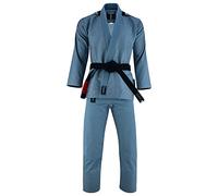 Playwell Pro Kids BJJ GI Jiu Jitsu Uniform Suit (Comes with Free Childrens Ju Jitsu White Belt) - Grey (M3)