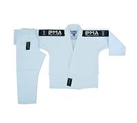 Playwell Pro Kids BJJ GI Jiu Jitsu Uniform Suit (Comes with Free Childrens Ju Jitsu White Belt) - White (M3)