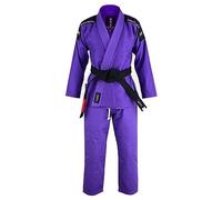 Playwell Pro Ladies BJJ GI Jiu Jitsu Uniform Suit (Comes with Free Ju Jitsu White BELT) - Purple (F4)