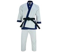 Playwell Tang Soo Do Adults Midnight Blue Trim Medium Weight 10oz Uniform (6/190cm)