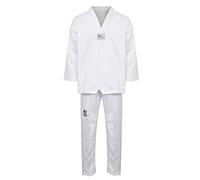 Playwell WT Approved Student Taekwondo Uniform White V Neck (140cm)