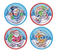 Playwrite 12 x Christmas Maze Puzzles - Stocking Toy Loot/Party Bag Fillers Childrens/Kids