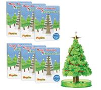 Playwrite 6 x Magic Growing Christmas Tree - Crystal Growing Kit for Kids, Grows in 24 Hours, Science Gift, Stocking Filler, Party Bag Filler