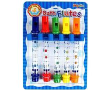 PlayWrite Bath Toys - Bath Flutes, Children's Pack of 5, Mixed Colours