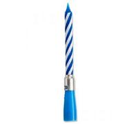 Playwrite Happy Birthday Musical Candle in Blue Playwrite Blue