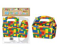 Playwrite Pack Of 10 Building Bricks Treat Boxes - 12cm