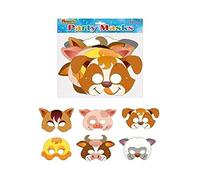 Playwrite Pack of 12 Farm Animal Cardboard Masks