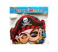 Playwrite Pirate Party Mask (Pack Of 12) Multicoloured (One Size)