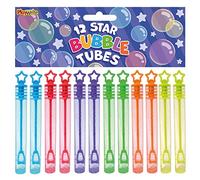 Playwrite Star Party Bubble Tubes (Pack of 12) Children's Party Bubbles Loot Bag Fillers Summer Games for Boys and Girls Kids Party Bags