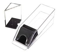 Playzaic 6-Deck Blackjack Dealer Shoe & Discard Tray Set - Smooth Card Roller and Casino Style Clear Acrylic Tabletop Design for Home Game Nights