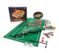 Playzaic Casino Game Night, 4-in-1 Set, Poker, Craps, Roulette, Blackjack
