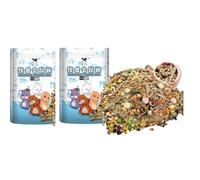 Plaza Hamster Food Mix, Milk-flavoured Breadworms, Small Fish, Vegetables, Seeds, Grains, Treats, Turnips and Apples - Protein-packed, 800g (L)