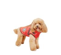 PLBSE Dog Coat, Warm Winter Jacket, Padded Fleece Vest, Reflective Trim, Waterproof, Built-in Harness, Red, XXXX-Large