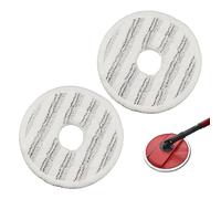 PLCatis 2pcs Mop Head Replacement for Vileda Spin Mop Refill Head Round 24cm Washable & Reusable Microfibre Dust Spin Head for Cleaning Floors - Grey
