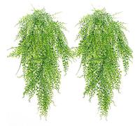 PLCatis Trailing Artificial Hanging Plants 2PCS Decorative Fake Plants 82cm Add Lush Greenery Fejka Hanging Plant Plastic Ivy Garland Artificial Rose Vines for Wall Indoor Outdoor Basket Wedding Decor