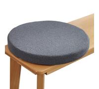 PLCIVSA Round Bar Stool Cushions 12/13/14/15/16/17/18/19/20/22/24in High Stool Seat Cushion Non Slip Round Chair Pads with Removable Washable Cushion Cover(dark gray,45x45x8cm)