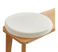 PLCIVSA Round Bar Stool Cushions 12/13/14/15/16/17/18/19/20/22/24in High Stool Seat Cushion Non Slip Round Chair Pads with Removable Washable Cushion Cover(Beige,50x50x5cm)