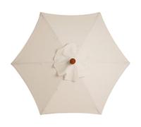 Plcnn 10FT Patio Umbrella Replacement Canopy Thick Strong Replacement Market Umbrella Cover with 8 Ribs Outdoor Umbrella Canopy, beige, 6 varillas