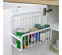 Plcnn Hanging Kitchen Baskets Wire Storage Basket Over the Cabinet Door Organizer Grid Storage Baskets with Hooks for Kitchen Bathroom
