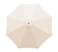PLCNN Thick and Durable Replacement Fabric for Patio Umbrella, 10ft, 6 Ribs, beige, (8 Ribs)