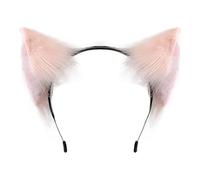 PLCPDM 1. Adjustable Wolf Ears Headband for Cosplay & Halloween Parties Soft Lightweight Hairpiece with Secure Fit for Anime Event Lightweight Wolf Ears Headbands Convention