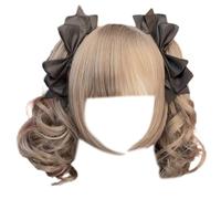 PLCPDM 1 Pair 3D Hair Clip with Heart Ribbon Bowknot Hairpin Cosplay Fashionable Hair Accessories Perfect for Various Event