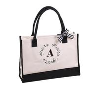 PLCPDM 2024 New Initial Canvas Bag Handbag Shoulder Bag Shopping Bag Versatile Trendy Bag Large Capacity for Girl Women